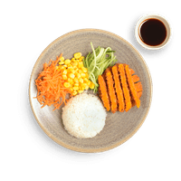 Yasai katsu with amai sauce