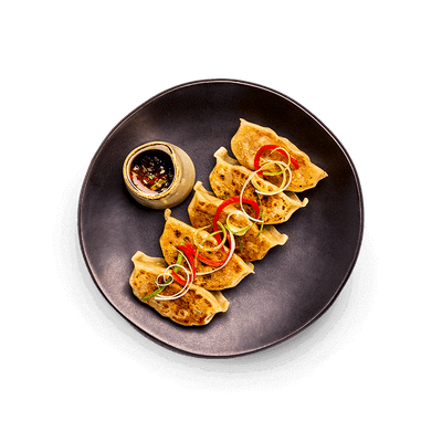 Beef brisket + kimchee gyoza