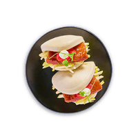 Tonkatsu pork bao bun
